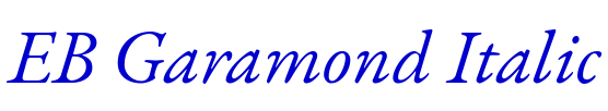 EB Garamond Italic font